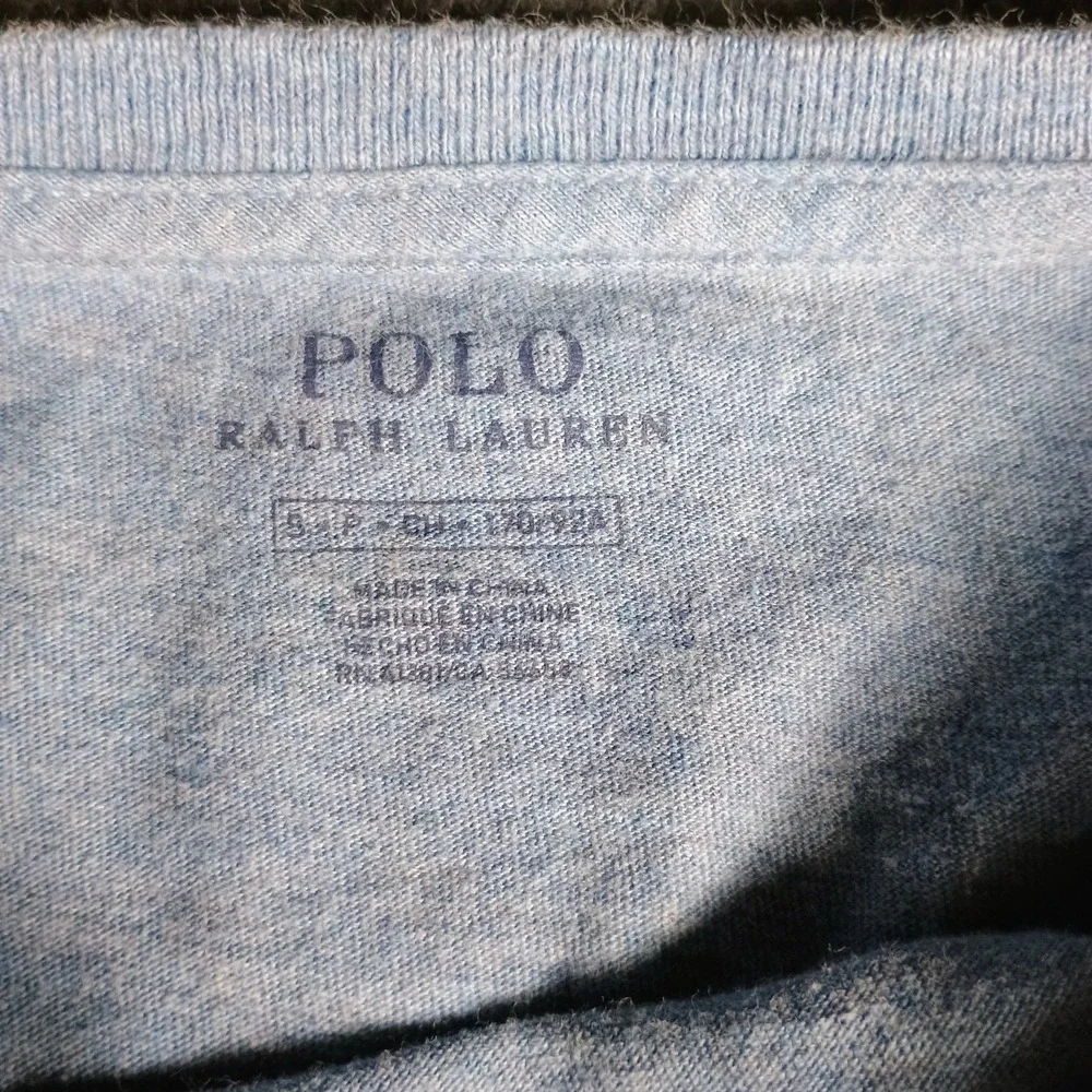 Polo Ralph Lauren Men's Small Blue Long Sleeve Crew Neck Pony Logo T-Shirt